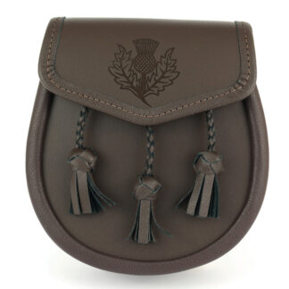 Engraved Leather Sporran LE3