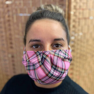 Pink Tartan Face Mask