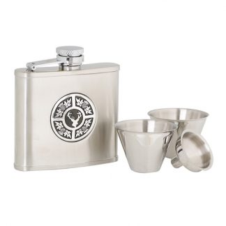 4oz Thistle & Stag Stainless Steel Flask Set