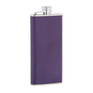 Purple Leather Stainless Steel Flask