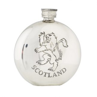 6oz Lion Rampant Scotland Pewter Flask
