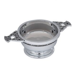 Celtic Band Chrome Plated Quaich 5"