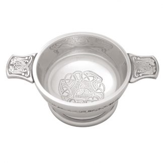 Celtic Band Pewter Quaich 3"