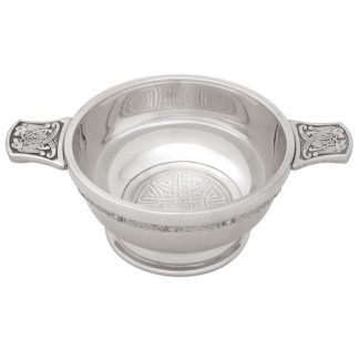 Celtic Knot Pewter Quaich 4"