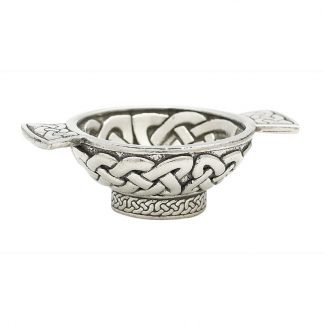 Celtic Weave Mini Pewter Quaich 1.75"