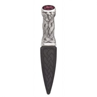 Earn Matt Pewter Sgian Dubh With Amethyst Stone Top