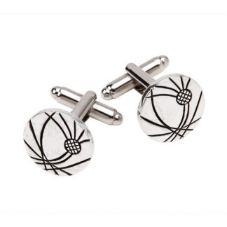 Etched Thistle Cufflinks