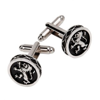 Lion Rampant Round Cufflinks