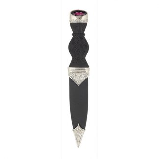 Nevis Thistle Sgian Dubh With Amethyst Stone Top