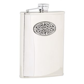 Oval Celtic Stainless Steel Flask