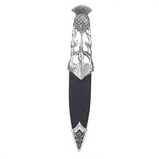 Ryan Thistle Polished Pewter Dress Sgian Dubh