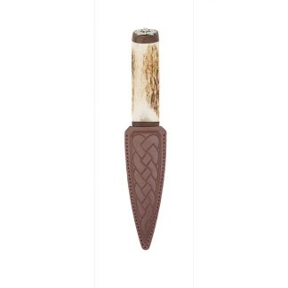 Scottish Staghorn Thistle Sgian Dubh With Walnut