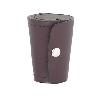 Set Of 4 Small Cups In Burgundy Leather Case