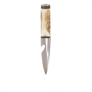 Staghorn Thistle Bottle Opener Sgian Dubh With Walnut