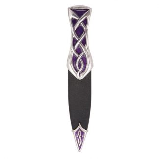 Strathy Celtic Amethyst Enamel Sgian Dubh