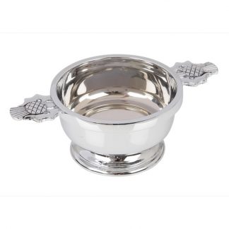 Thistle Chrome Plated Quaich 4"