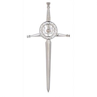 Thistle Circle Silver Kilt Pin