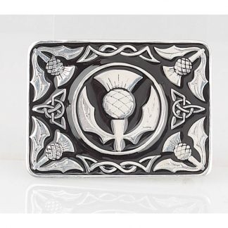 Thistle Enamel Belt Buckle