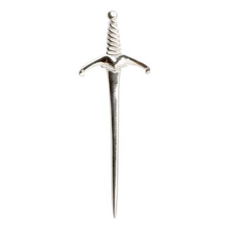Twisted Sword Silver Kilt Pin