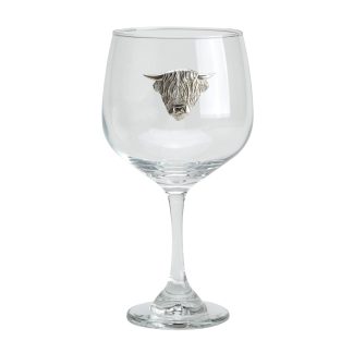 Highland Cow Gin Glass