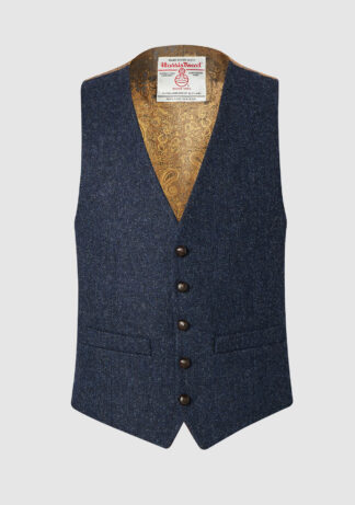 Harris Tweed Waistcoat - Navy